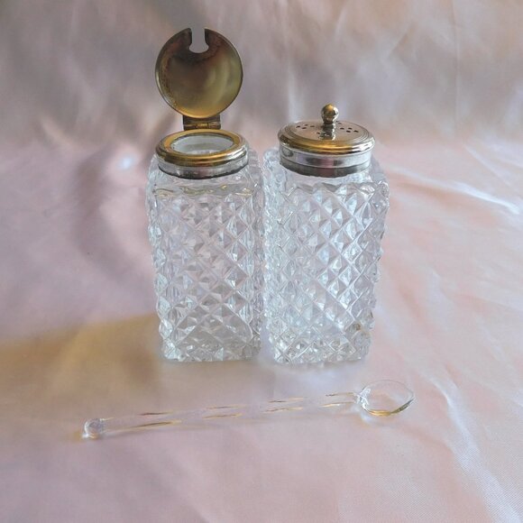 Five Piece Condiment Set with Silver Rack # 21579 - Picture 5 of 9